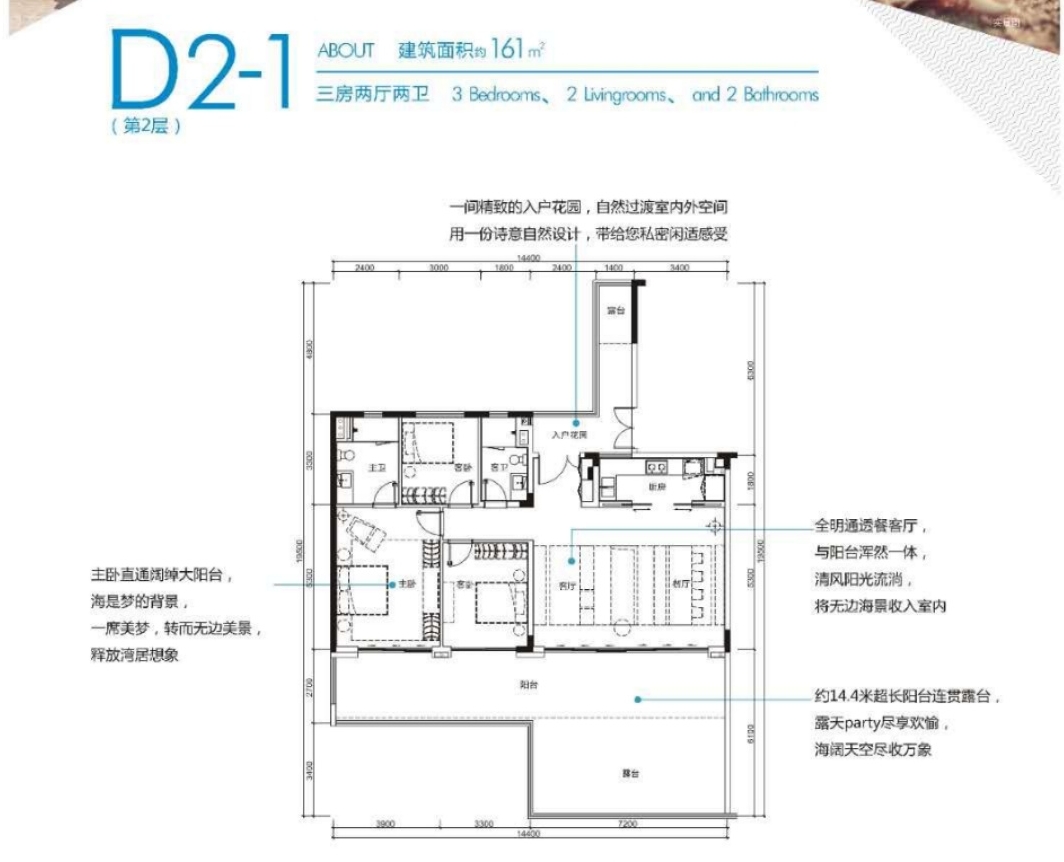 4室2厅2卫1厨161.00㎡