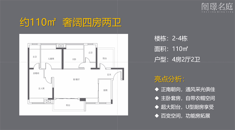 4室2厅2卫1厨110.00㎡